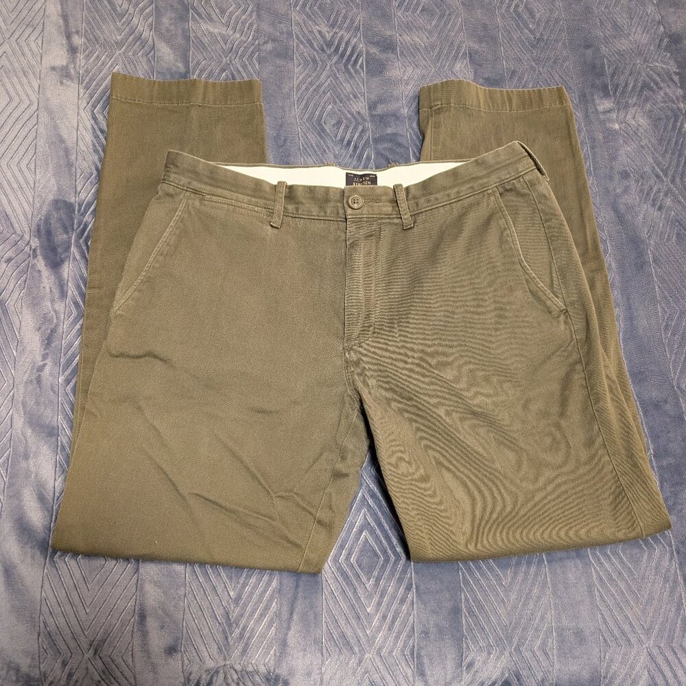 J.Crew 770 catskill olive green mens 31x30 straight-fit slim stretch chino pants